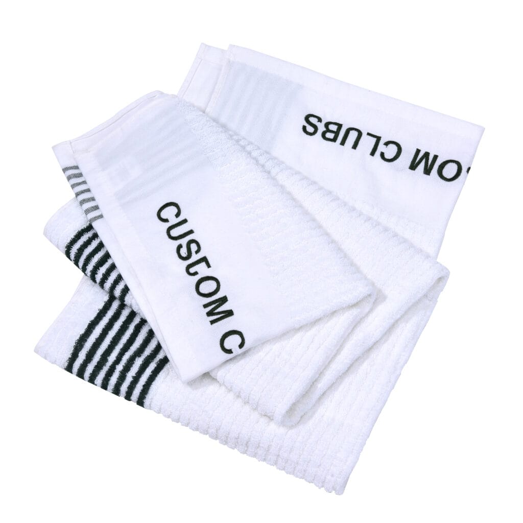 Canddy Towel Cotton Golf Towels with Stripe — Alternate angle or color